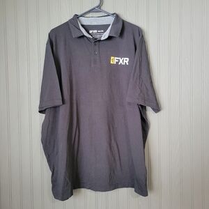 FXR Evo Tech Polo Shirt Short Sleeve Moisture Wicking Black Men's 3XL